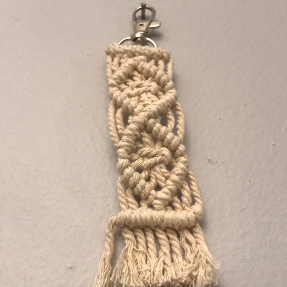 Woven Macrame Keychain